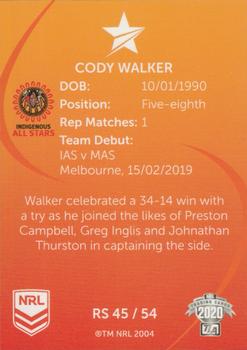 2020 NRL Traders - Representative Stars #RS45 Cody Walker Back